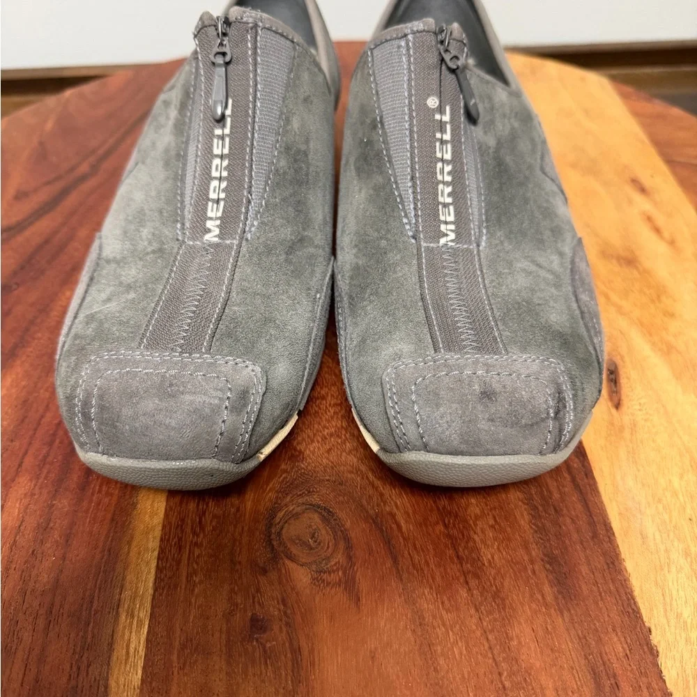 Merrell Barrado Gray Leather Walking Outdoor Shoes Women Size 9.5 - Picture 9 of 10